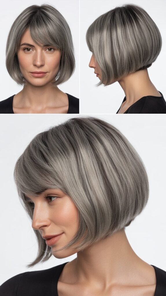 Graduated Bob with Arched Bangs