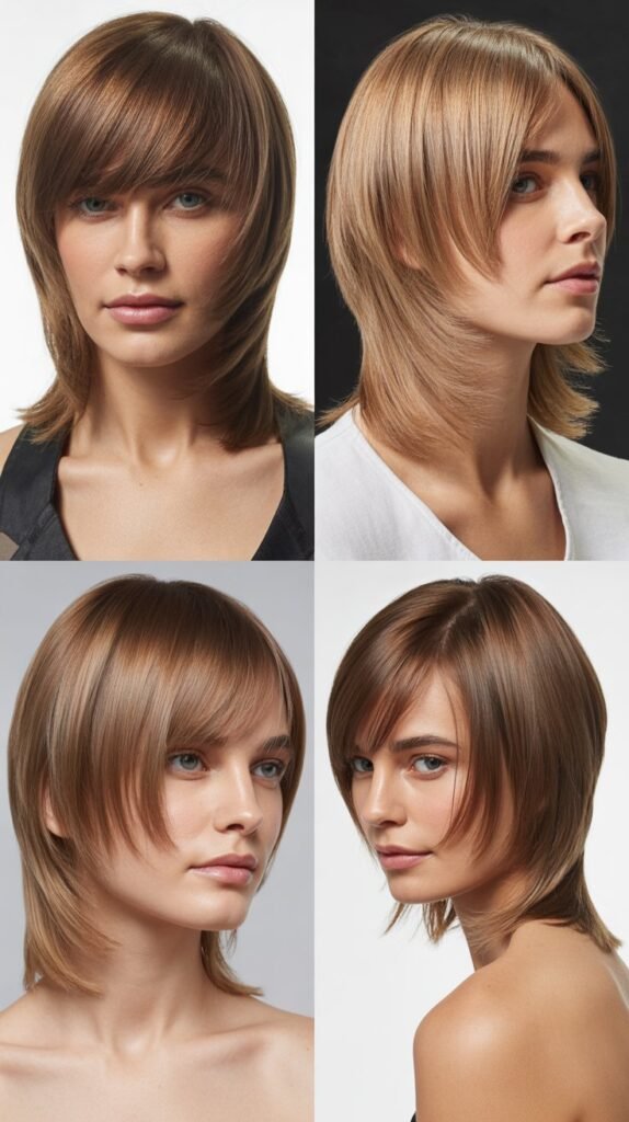 Blunt Shoulder Cut with Sliced Layers