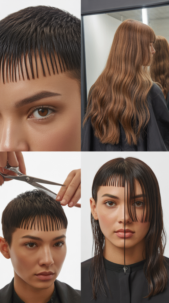 Choppy Micro Bangs With Long Flowing Layers