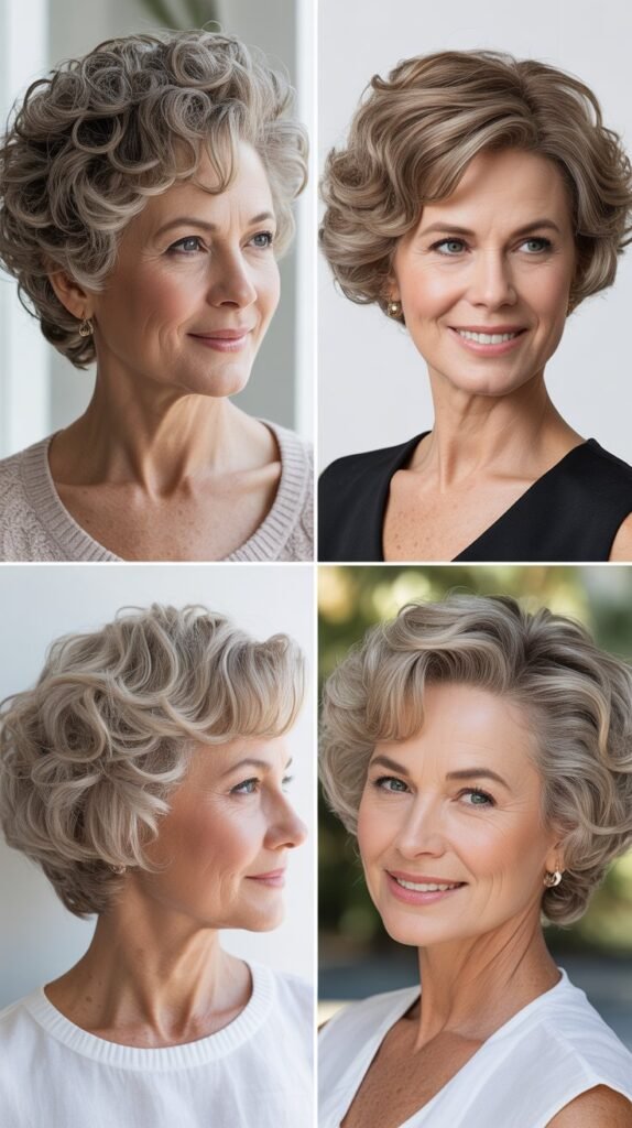 Short Stacked Curls with Graduated Back