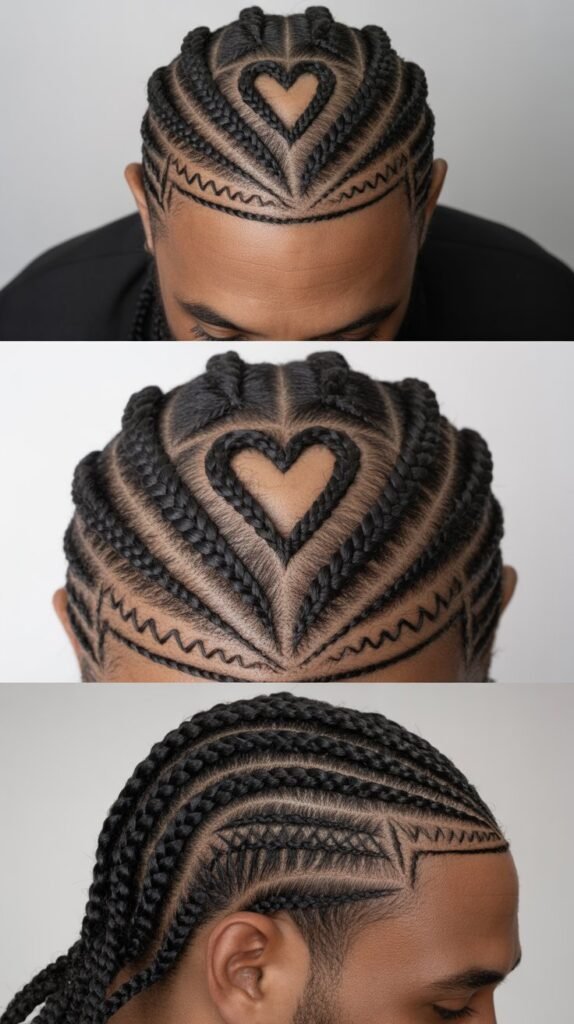  Zigzag Border with Heart Center