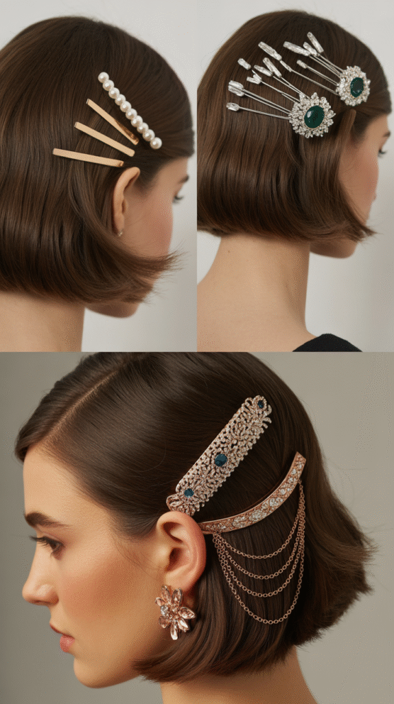  Blunt Cut with Hair Jewelry