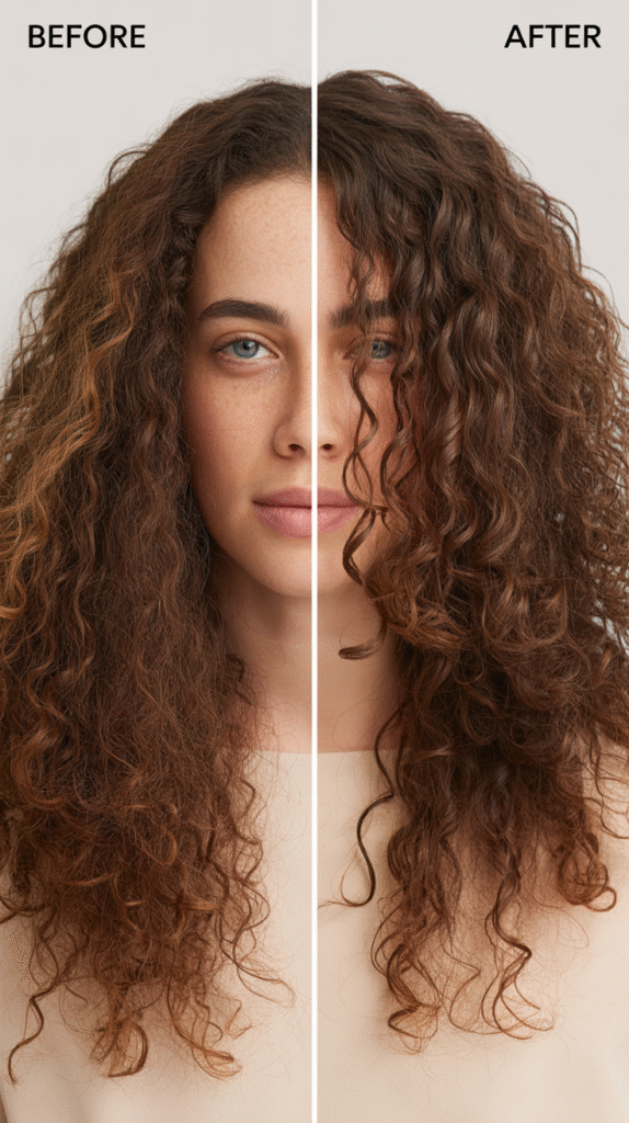 Long Curly Cut with Invisible Layers