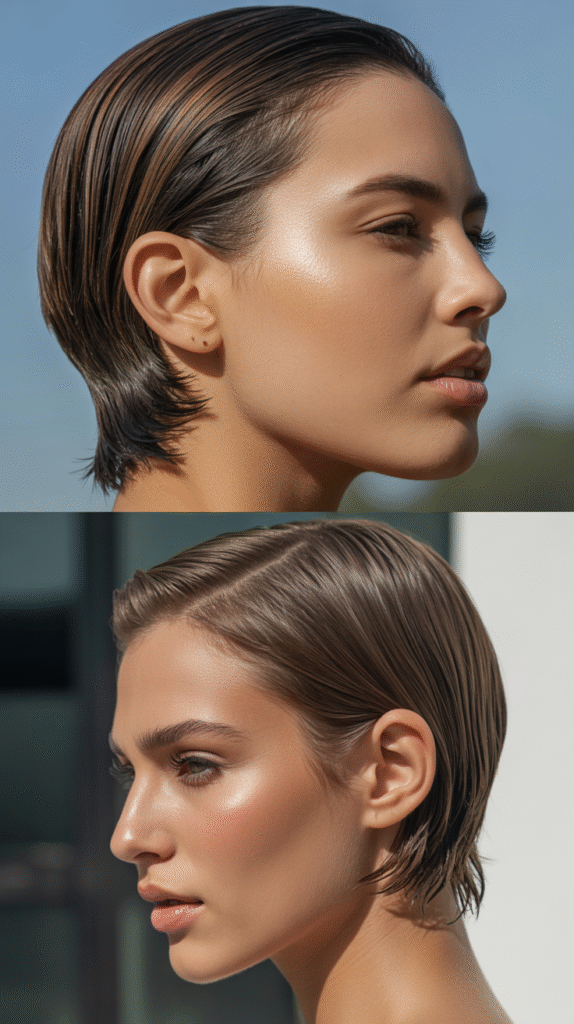  The Slicked-Back Wet Look