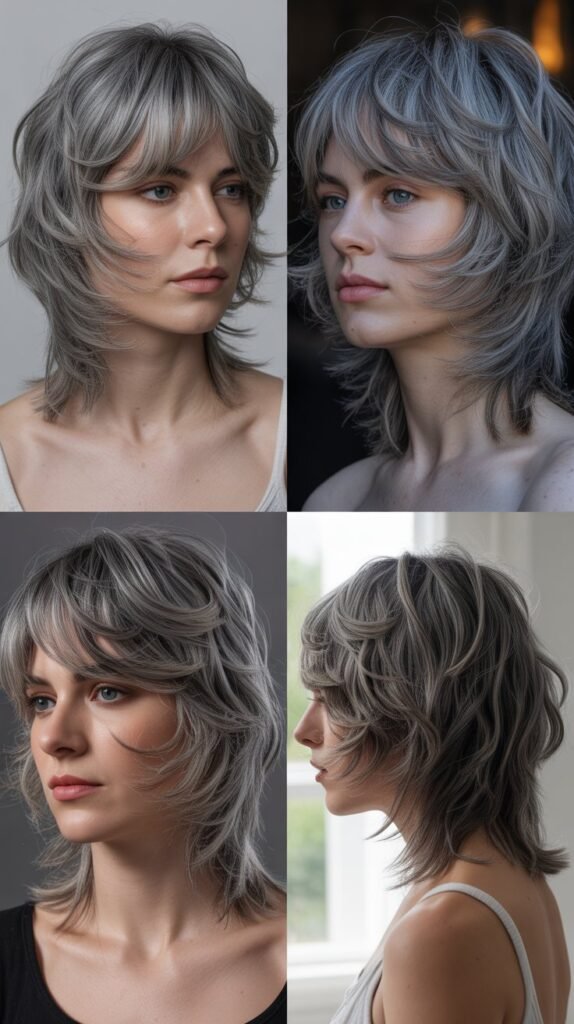 Choppy Textured Bangs for Movement and Dimension