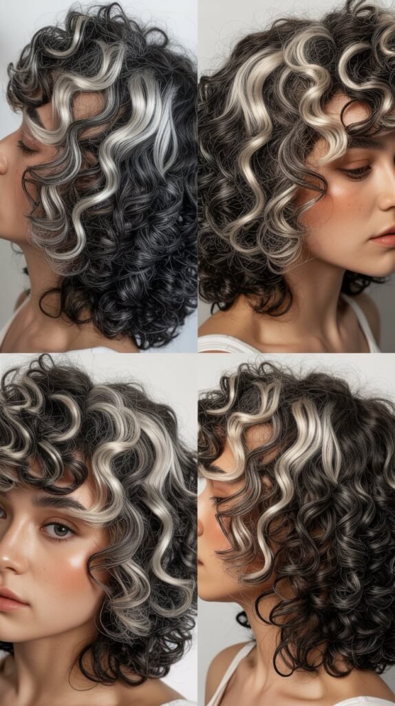  Platinum Streaks on Tight Coily Texture