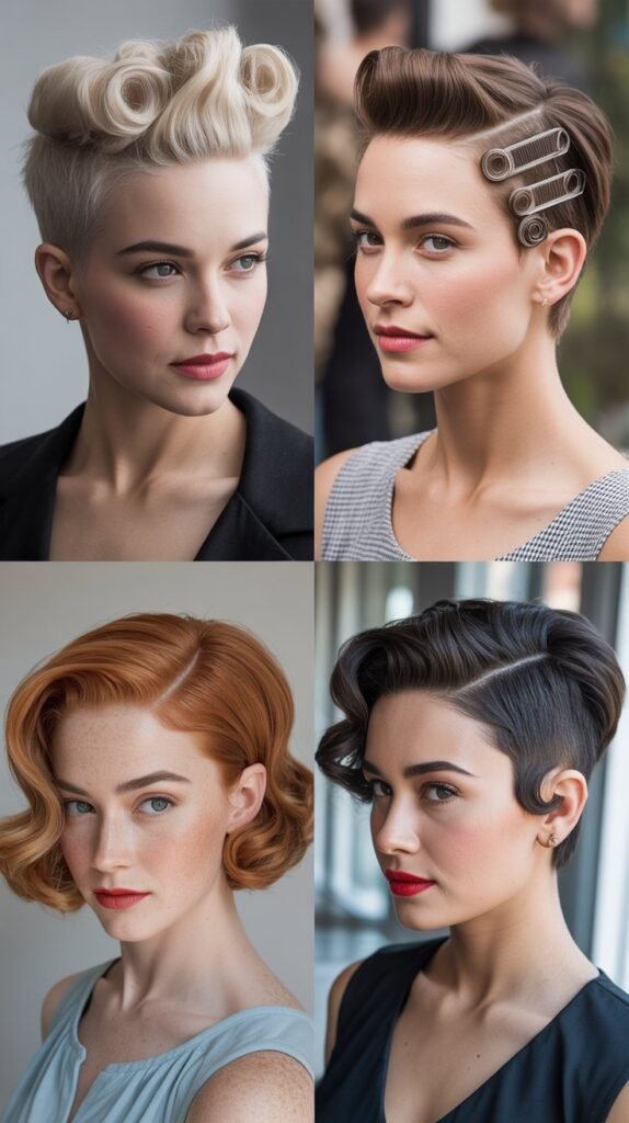 Pixie With Undercut And Retro Styling