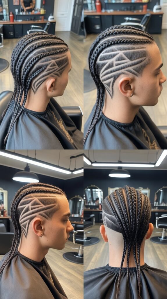 Cornrows With Undercut Design