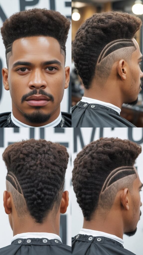 High Top Fade With Cornrowed Base