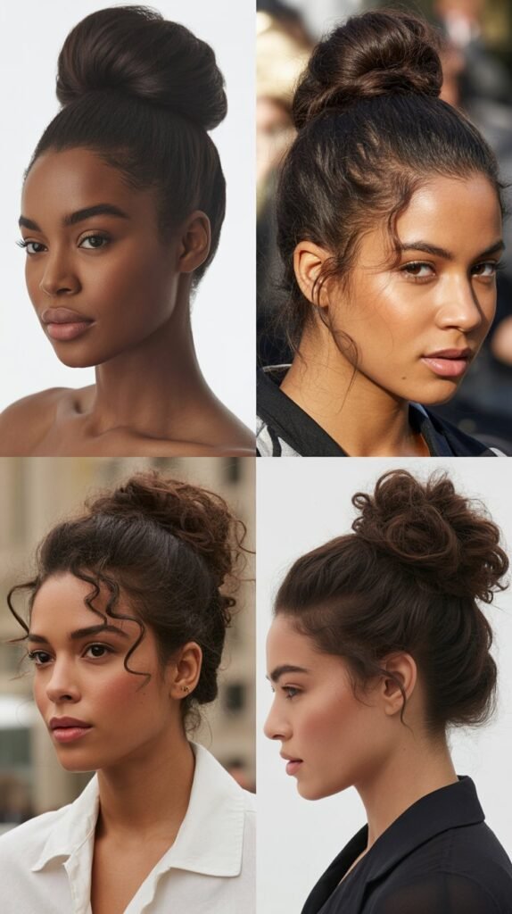 Dark Chocolate Brown Top Knot