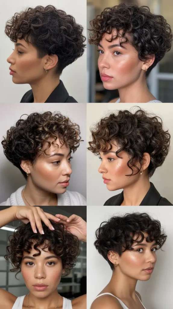 Voluminous Curly Pixie