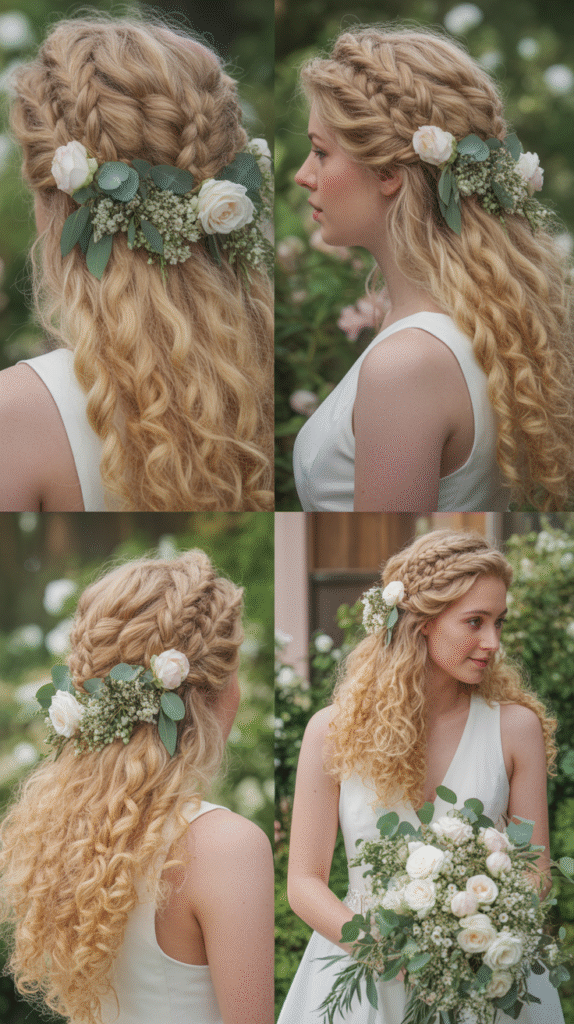  Braided Crown with Floral Weave