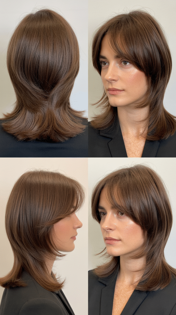  Textured Bangs With U-Shaped Layers