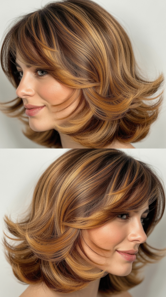 Rounded Wispy Bangs with Uniform Layers