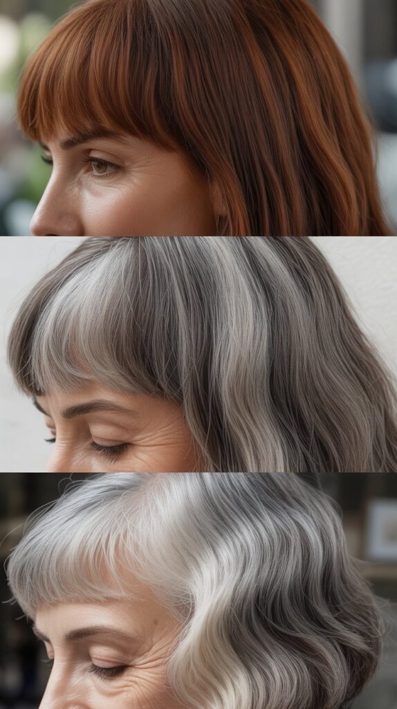  Transitioning To Gray Hair While Maintaining Bangs