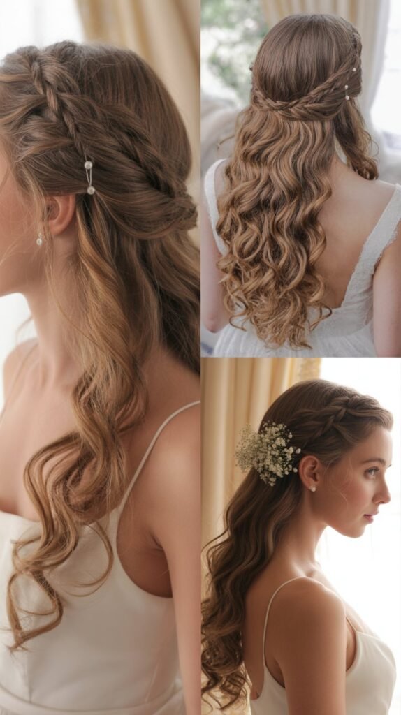 Waterfall Braid with Curls