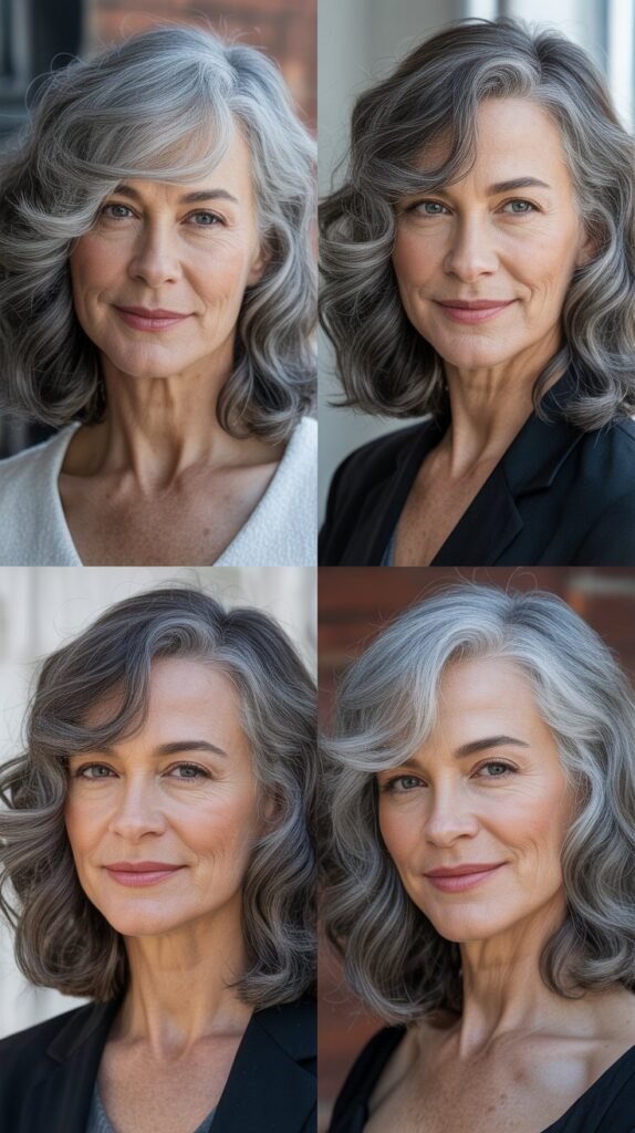 Wavy Collarbone Cut with Peek-a-Boo Bangs