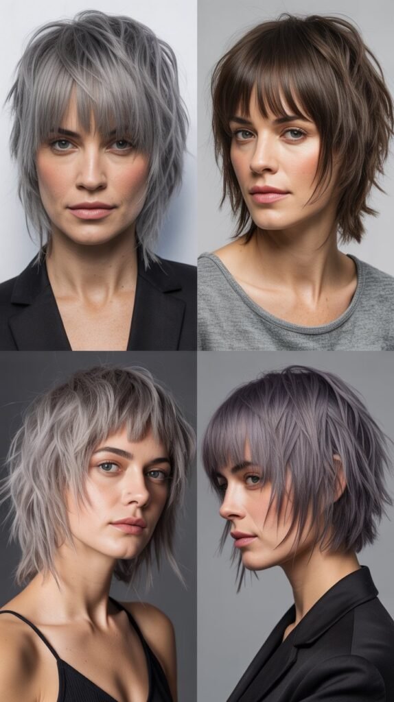 Shattered Bob with Piece-y Fringe