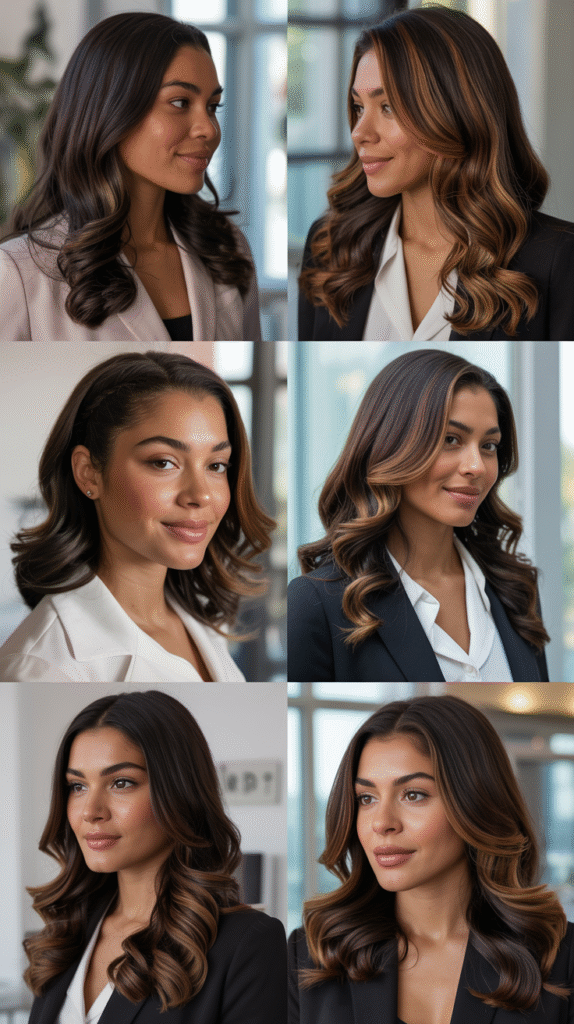  Textured Bangs With Long Lived-In Layers