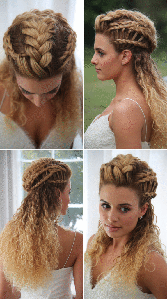 Braided Mohawk-Style Half-Up