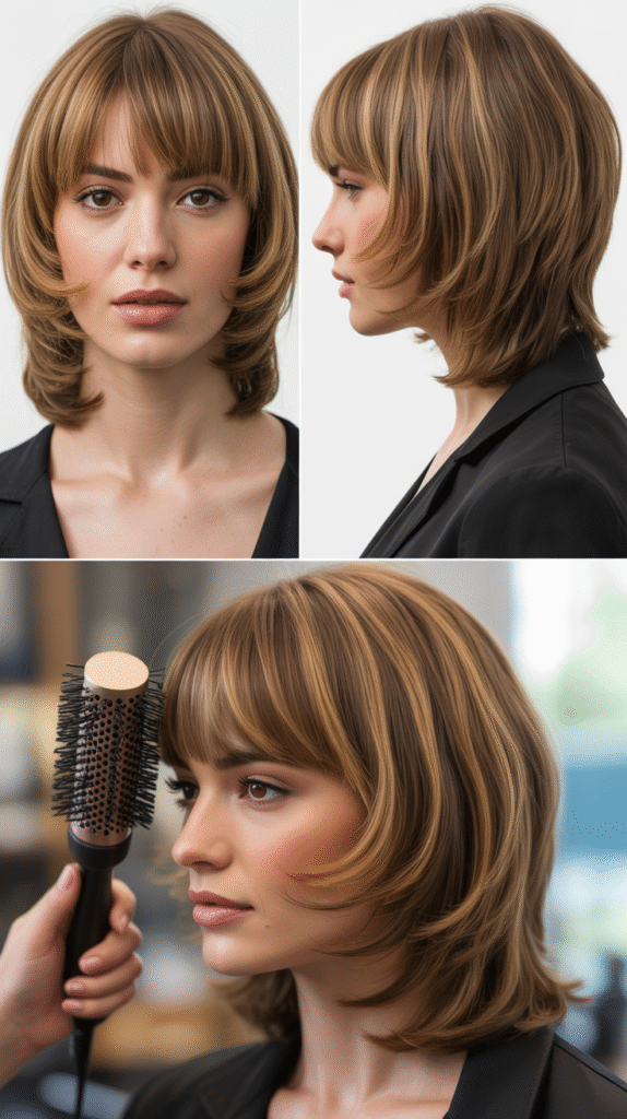 Feathered Bangs With Face-Framing Layers