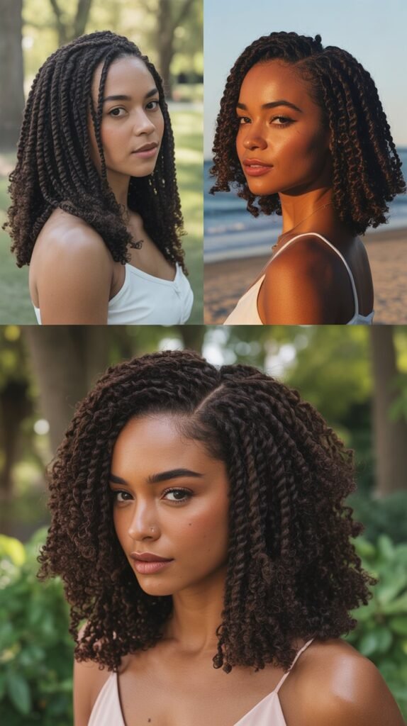 Dark Chocolate Brown Flat Twist-Out