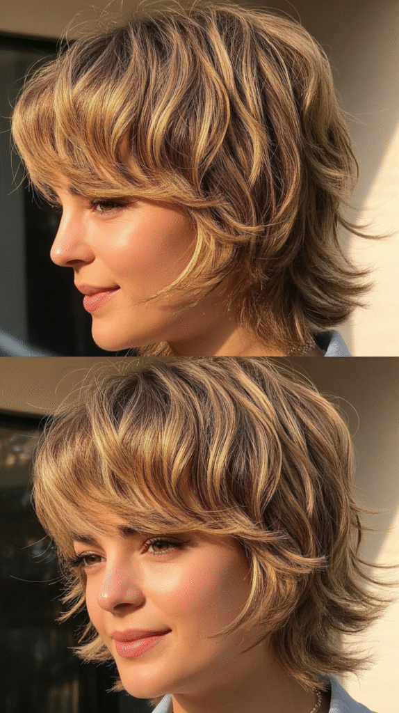 Textured Wispy Bangs with Piece-y Ends