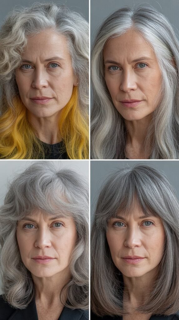 Dealing With Common Gray Hair And Bang Challenges