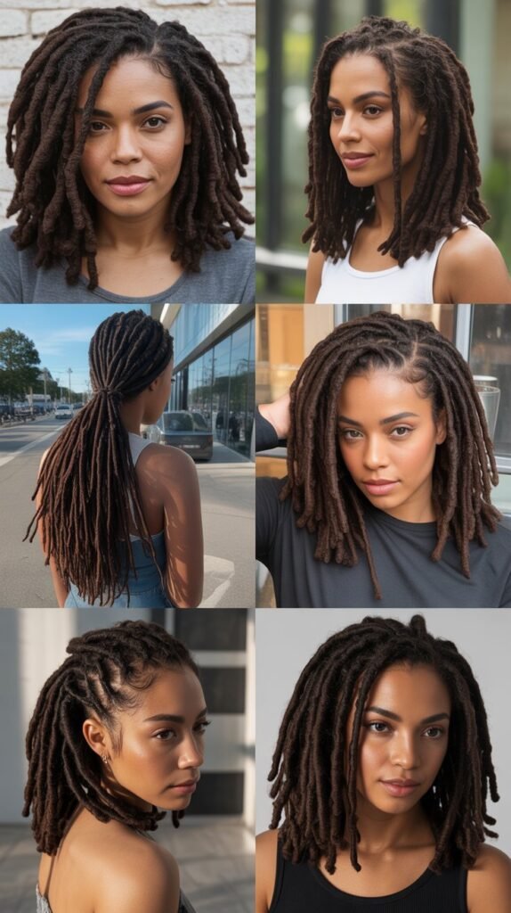 Dark Chocolate Brown Faux Locs