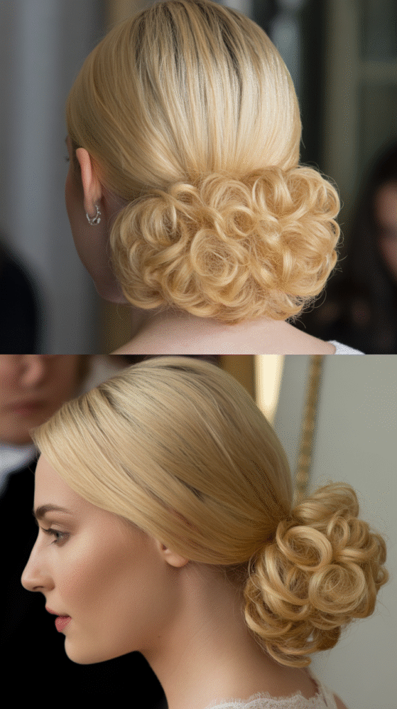  Sleek Top with Curly Bottom Contrast