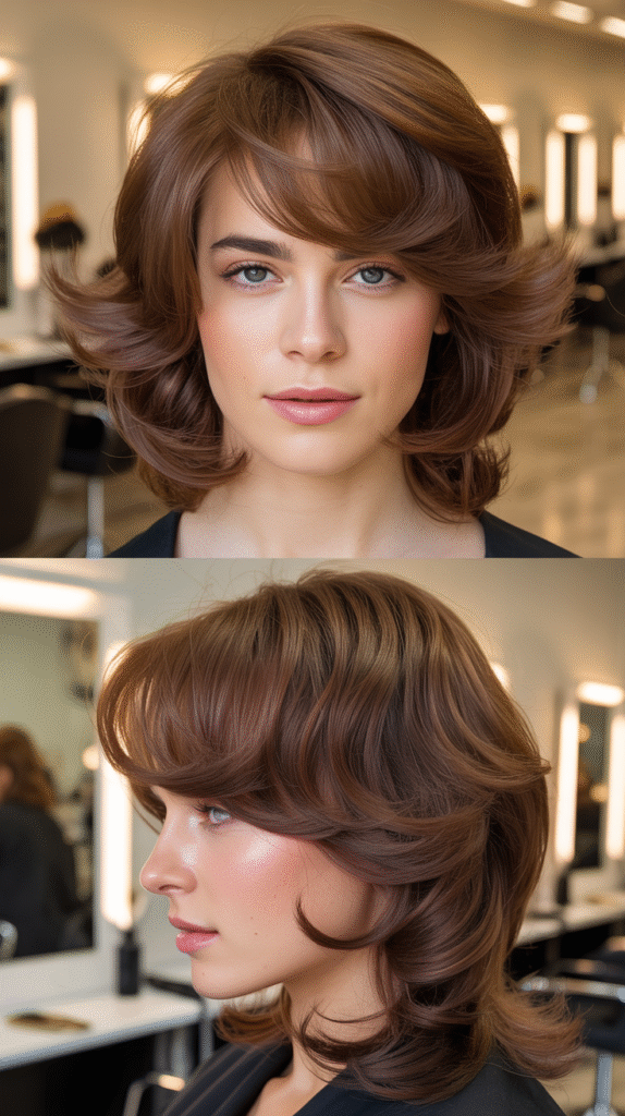 Feathered Side Bangs With Graduated Layers