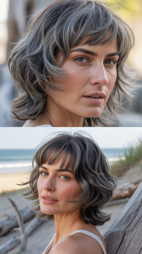 Beachy Layers With Baby Bangs