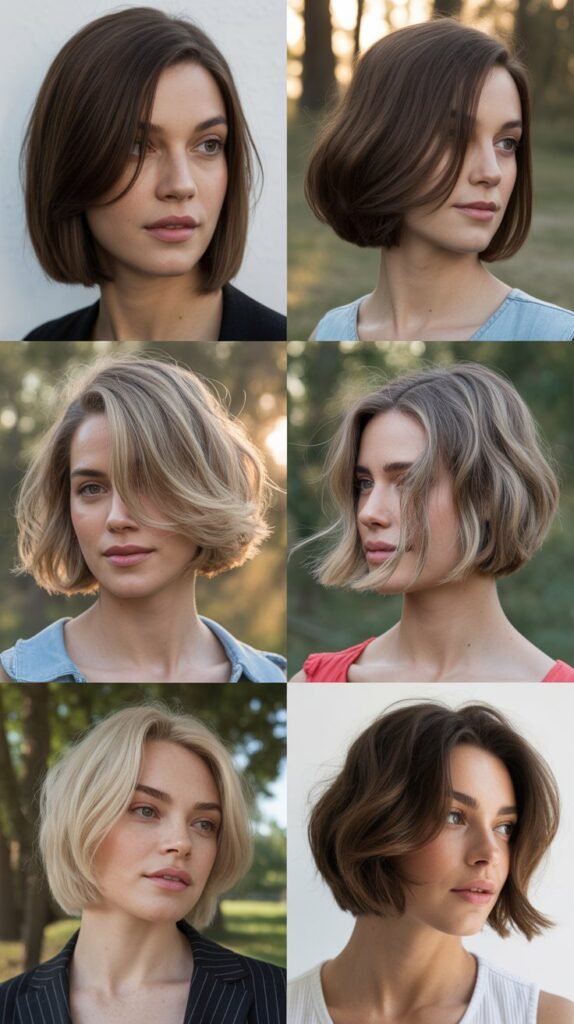 Side-Swept Asymmetrical Bob Transition