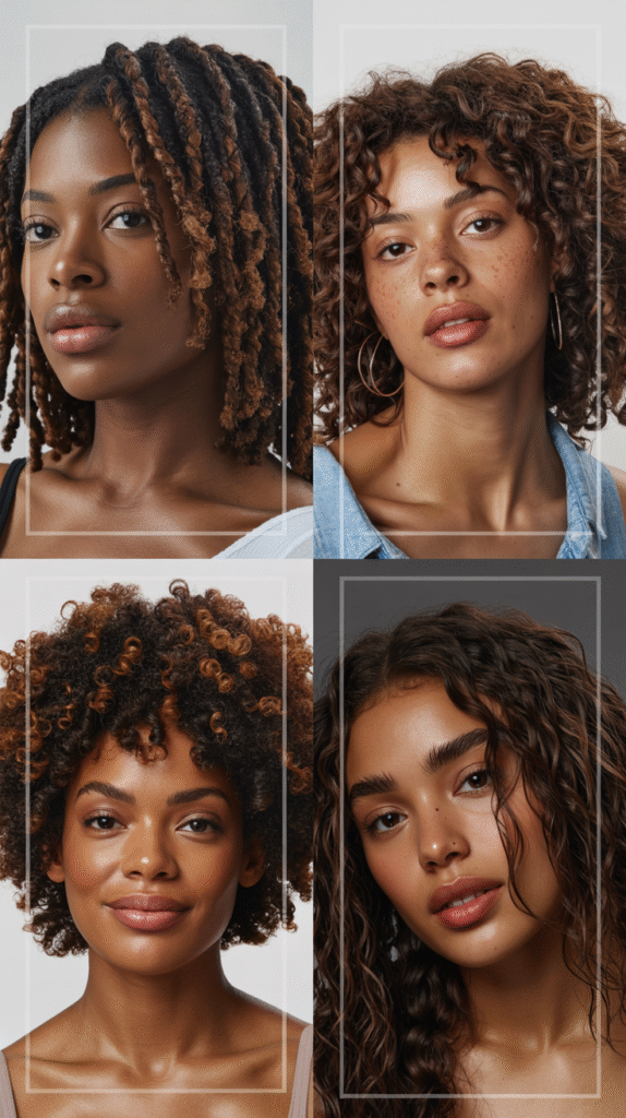 Curtain Bangs With Long Curly Layers