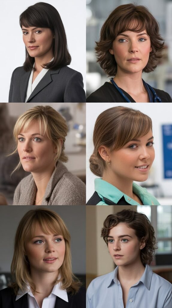 Wispy Bangs for Different Professional Fields