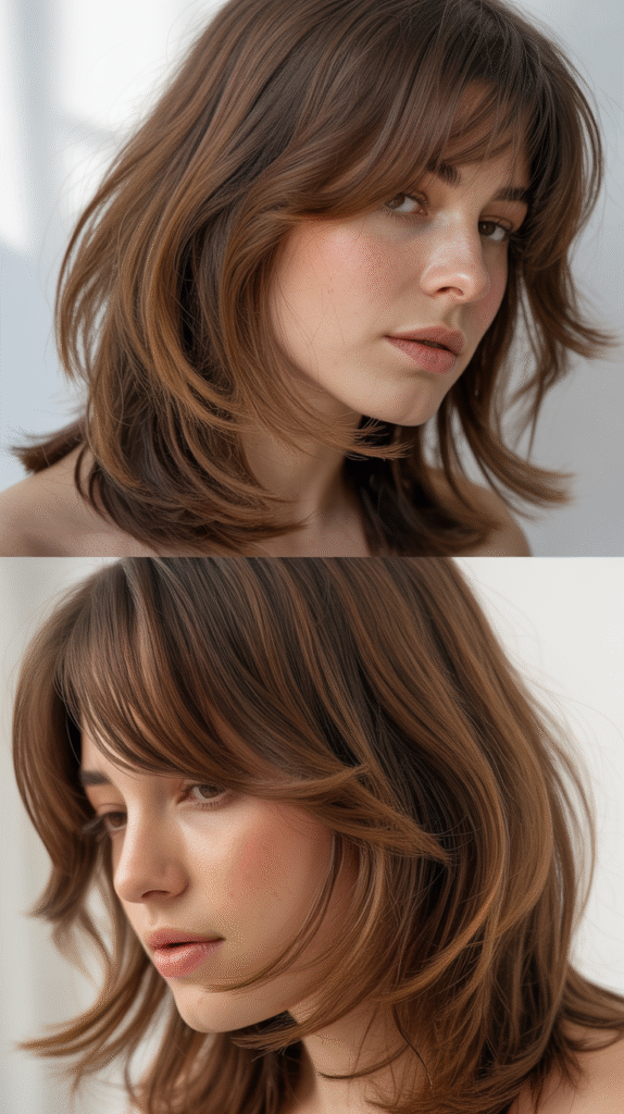 Soft Wispy Bangs with Invisible Face-Framing Layers