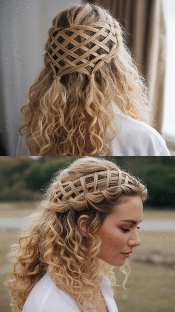  Criss-Cross Half-Up Pattern