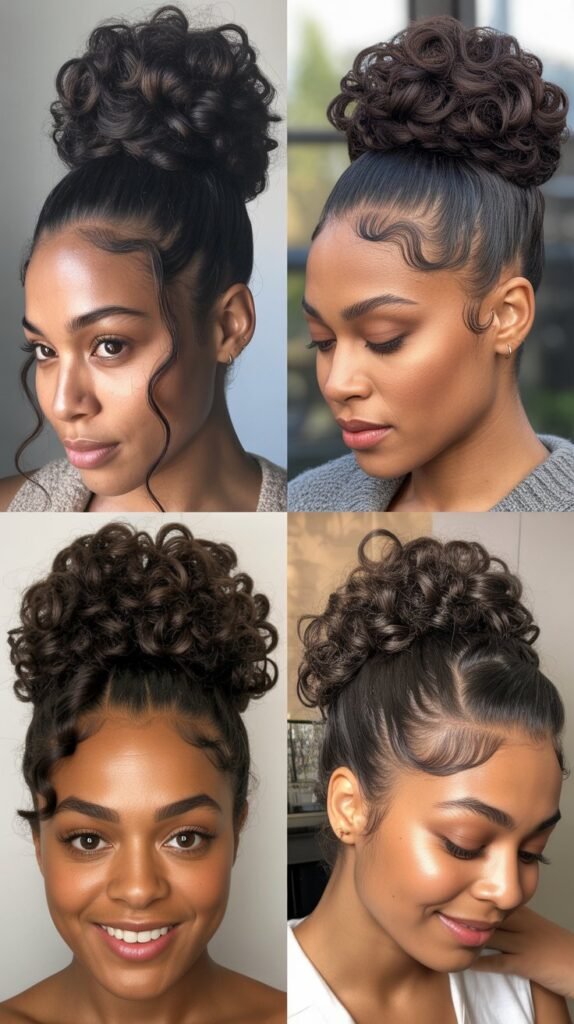 Dark Chocolate Brown Pineapple Updo