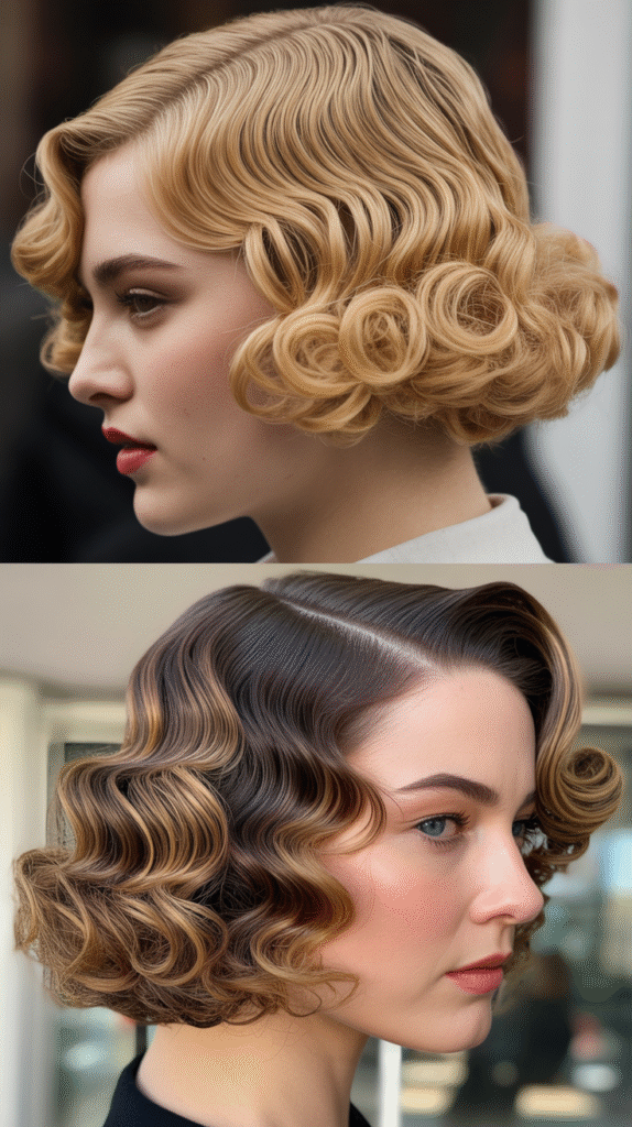  Finger Wave Curly Bob