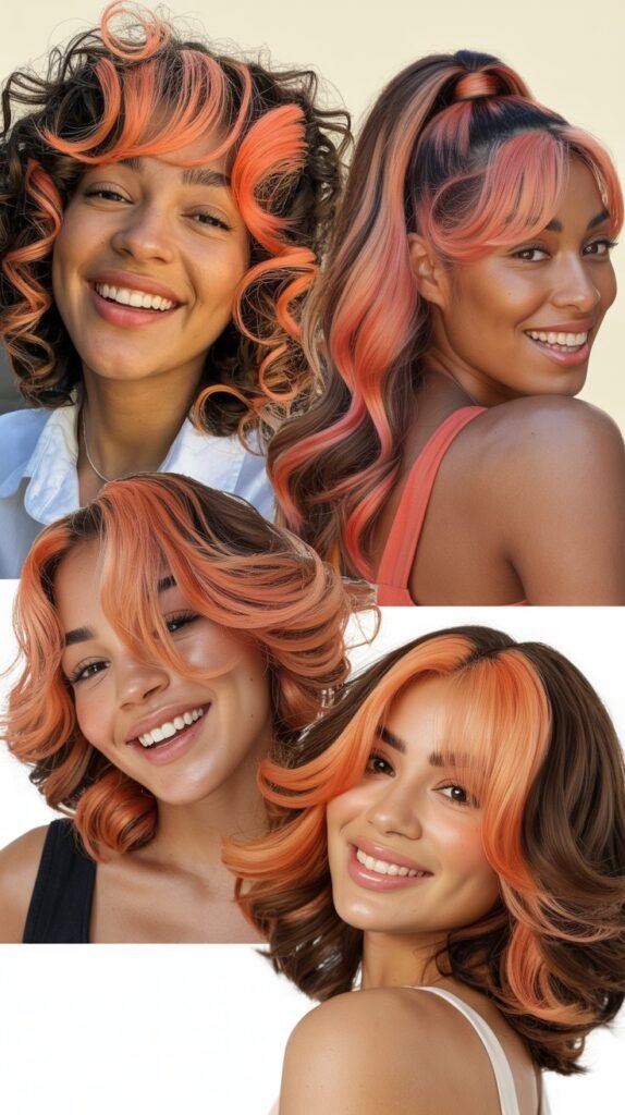 Coral Highlights for Peachy Warmth