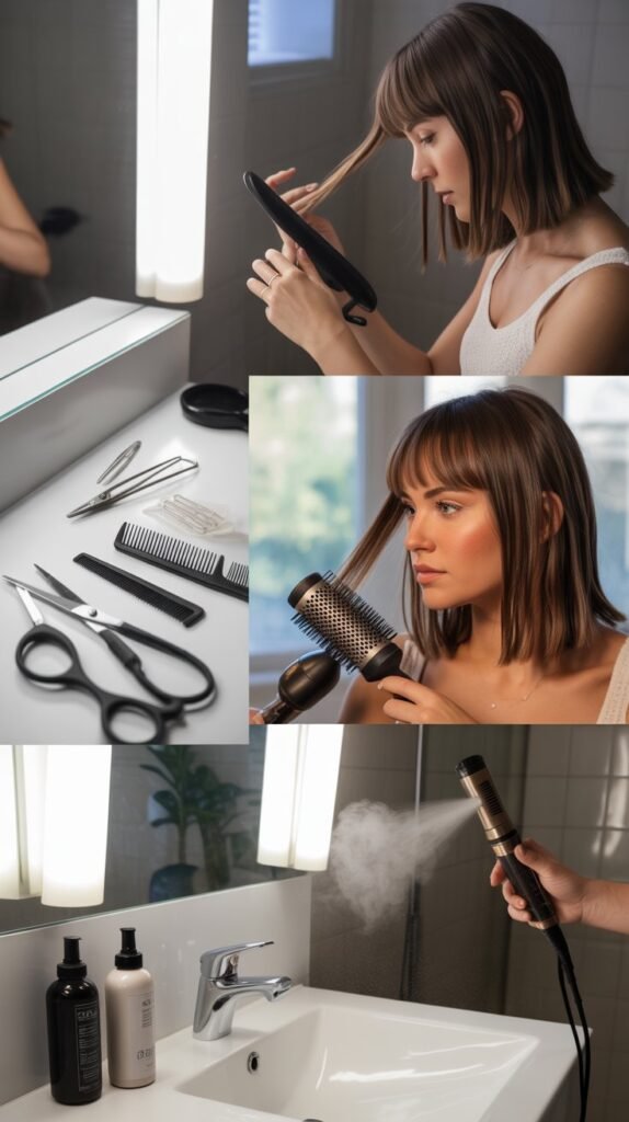 Bang Maintenance Between Salon Visits