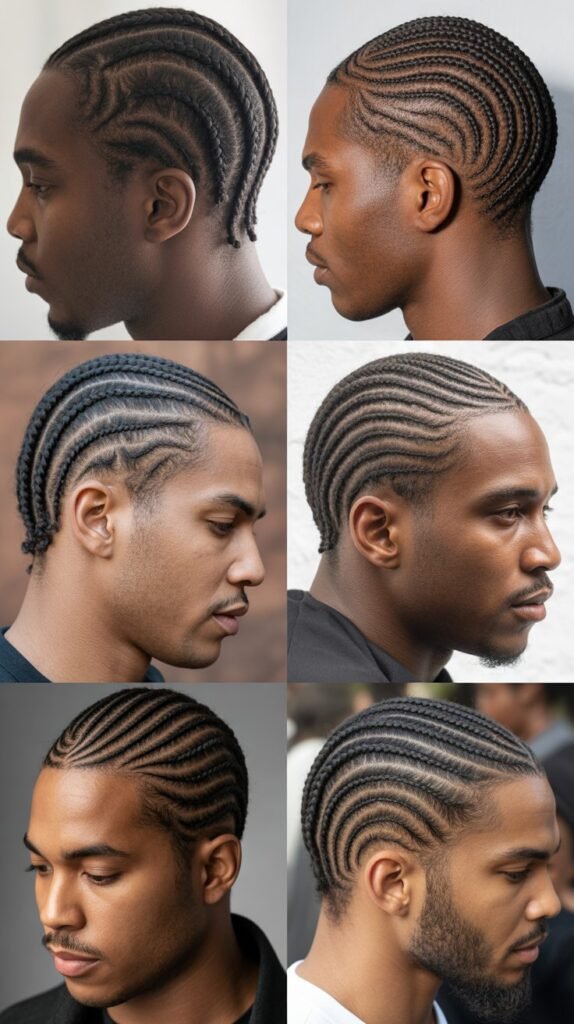 Curved Cornrow Design