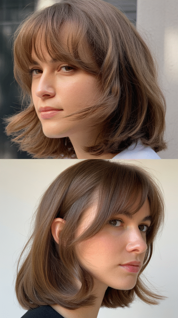 Soft Wispy Bangs Blend With V-Cut Layer