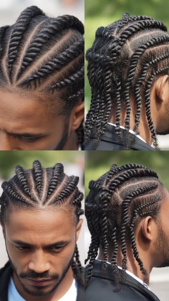 Two-Strand Twist Cornrows