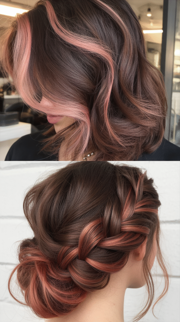  Dark Chocolate with Rose Gold Highlights