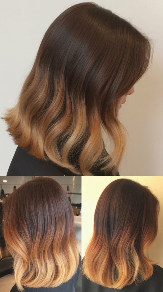  Blunt Cut With Ombre Color