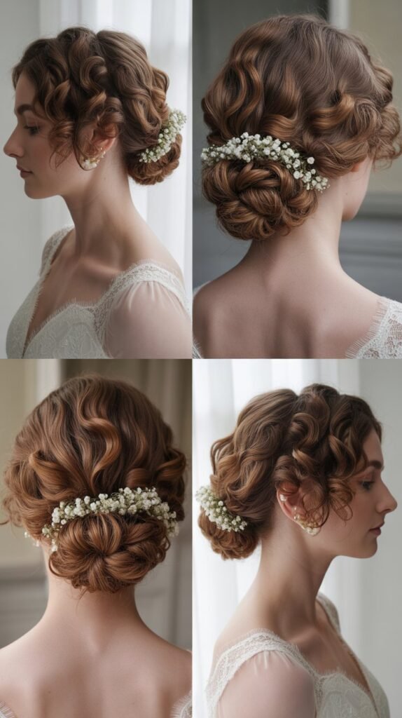 Curly Low Side Bun