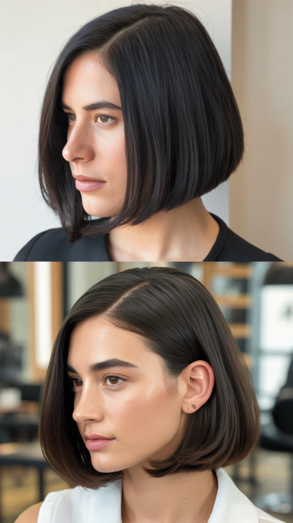 Blunt Cut for Round Faces