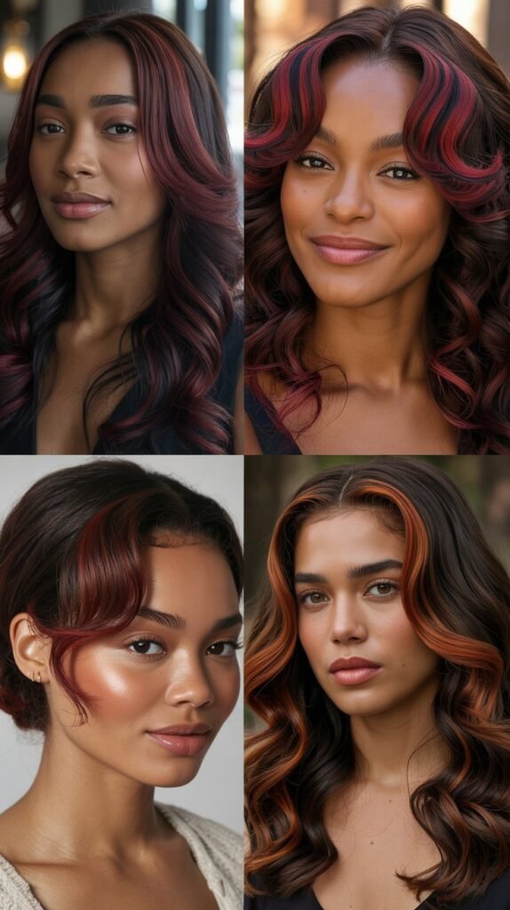 Mahogany Red Highlights