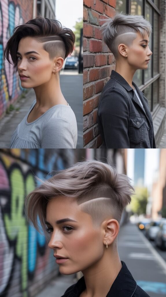  Edgy Undercut with Longer Top